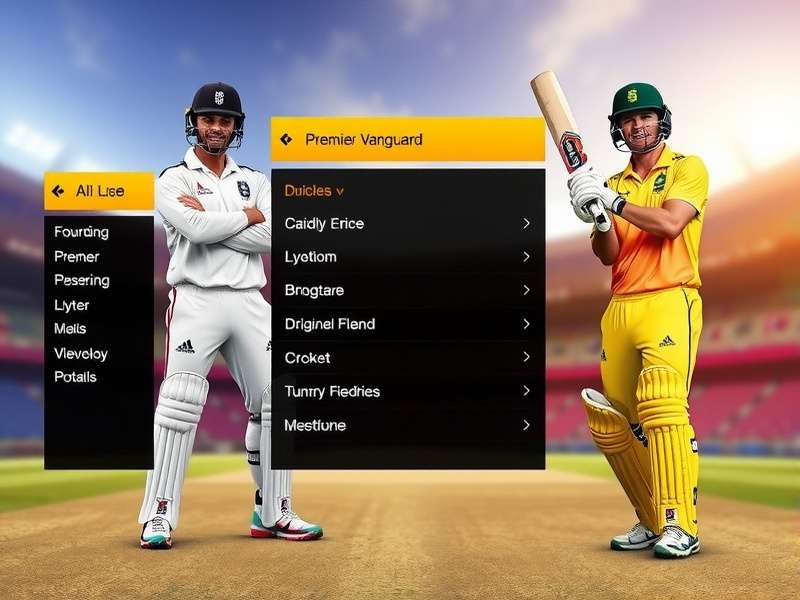 Premier Cricket Vanguard User Interface